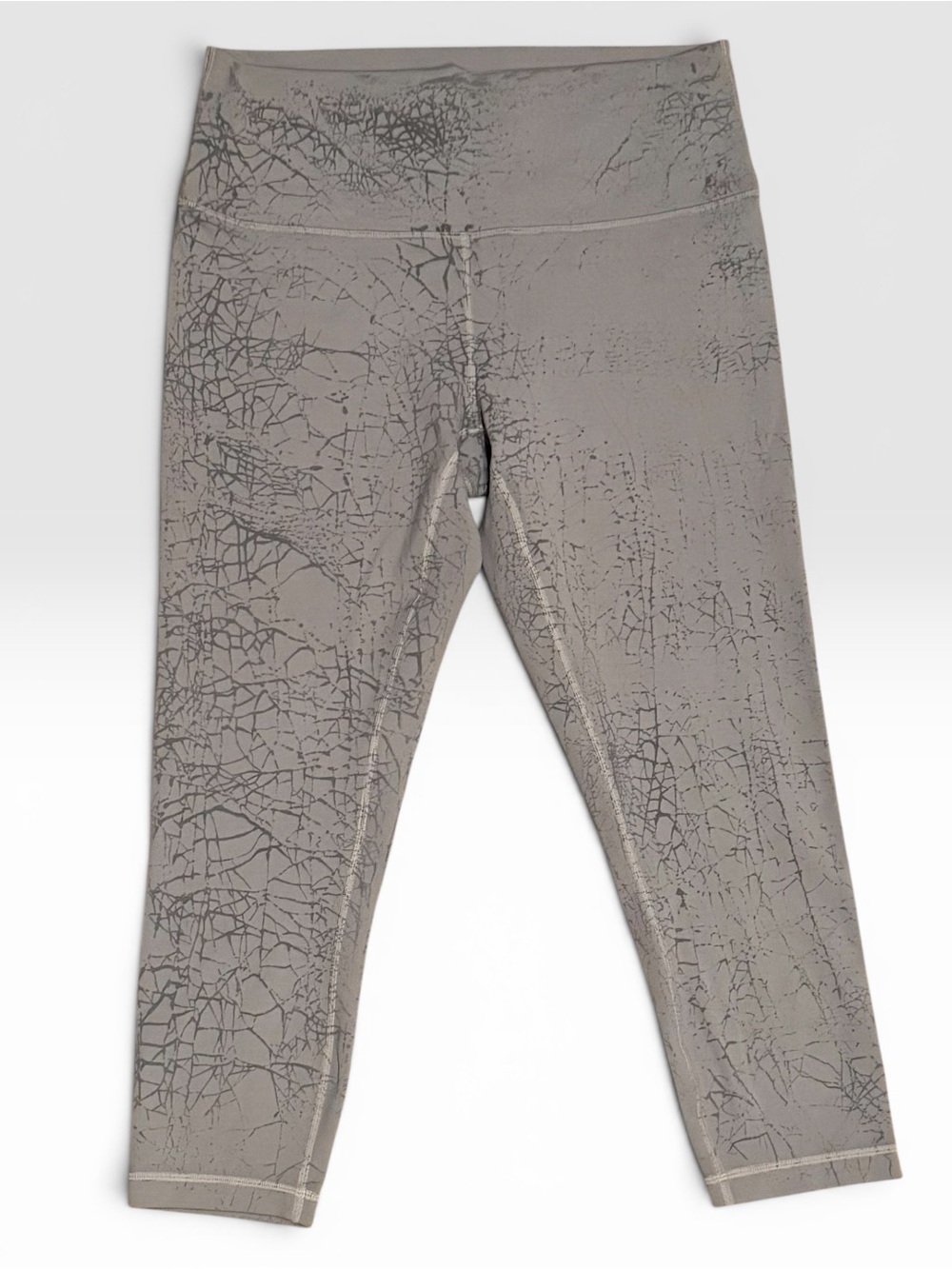 Lululemon Wunder Train High Rise Crop 23 Thread Dye Rover Black Size 12